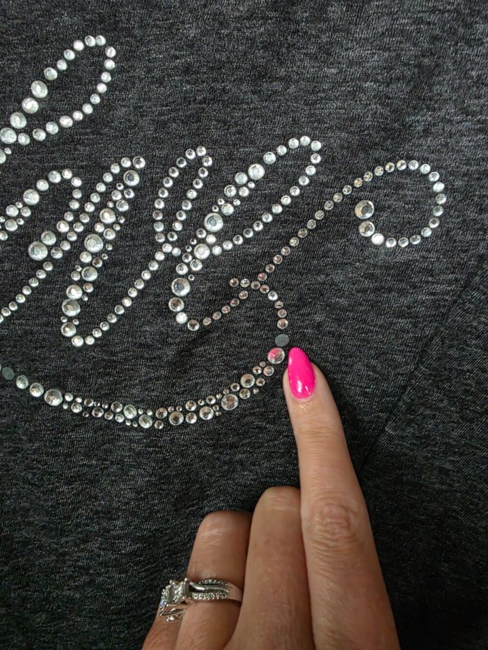 Victoria's Secret Bedazzled "Love" Long-Sleeve Lounge/Sleep Shirt - Picture 5 of 12